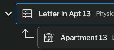 Links displayed as indents in List View