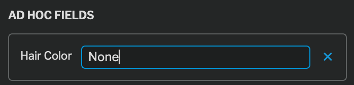 Deleting an Ad Hoc Field