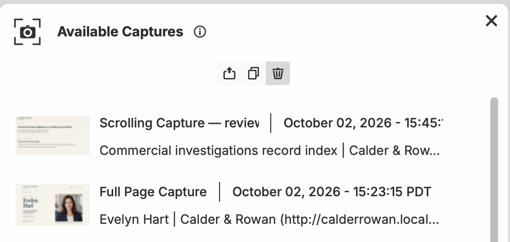 Capture Manager Delete